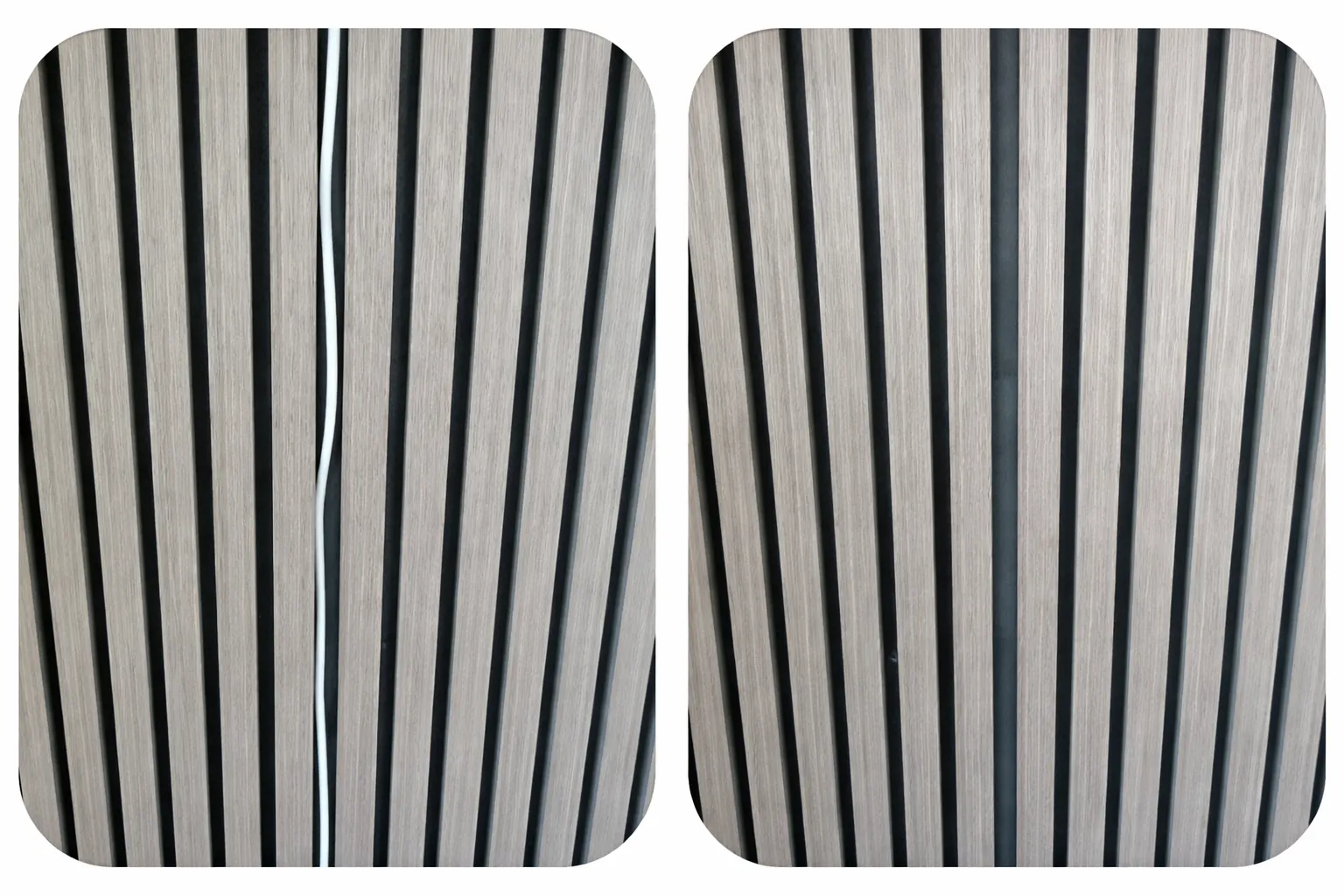 Kabels wegwerken in akoestisch paneel met kabelcovers